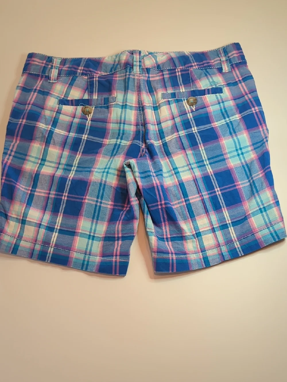 Vintage Aeropostale Pink And Blue Bermuda Shorts Size 9/10 - Picture 2 of 5